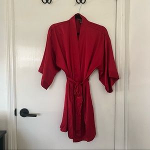 Victoria’s Secret Red Satin Robe